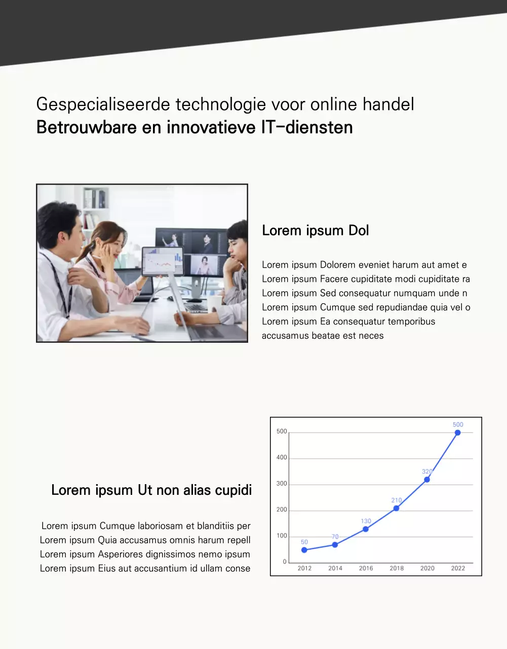 Strakke en eenvoudige vacature met mintblauwe accenten