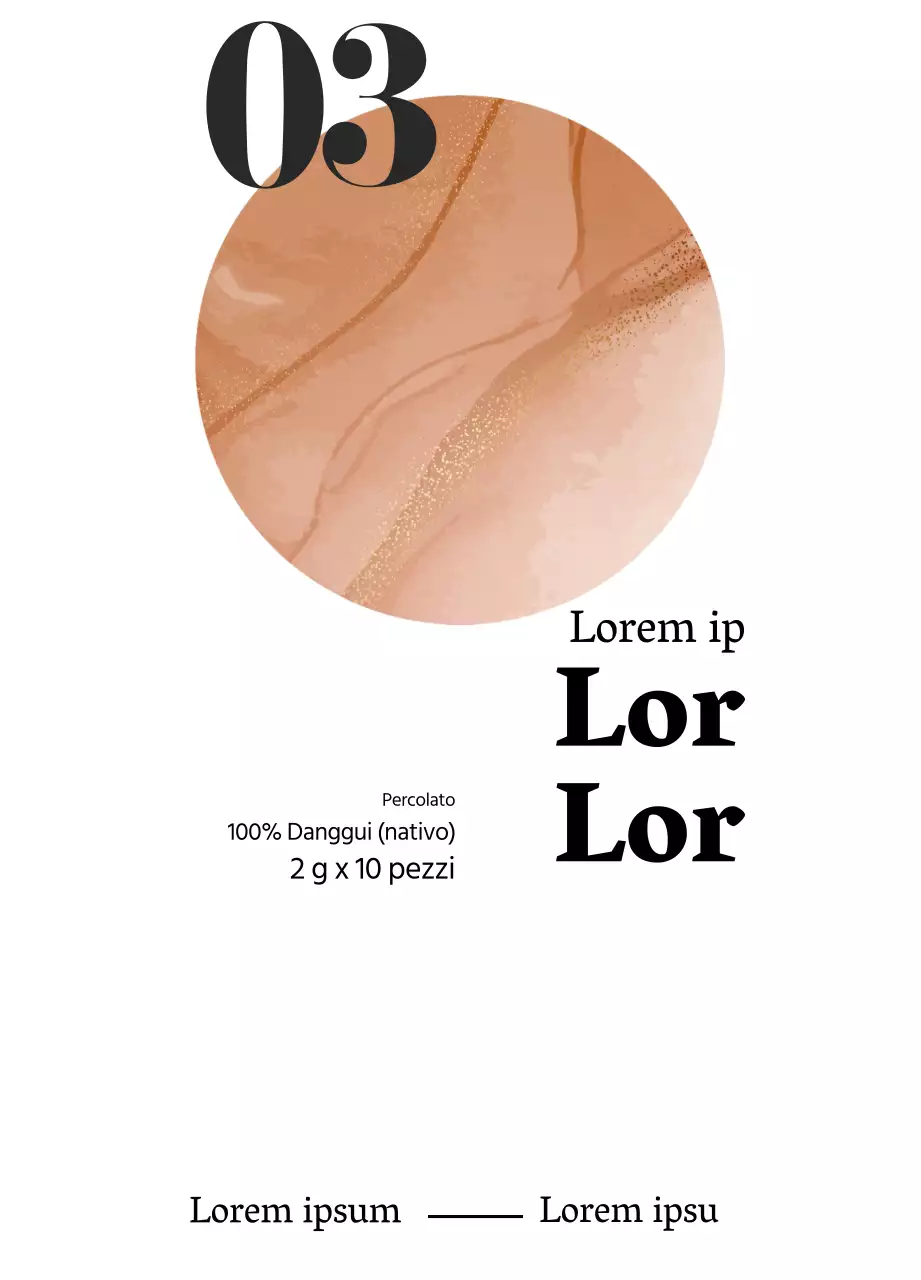 Bustine di tè danggui tradizionali con immagine circolare emozionale