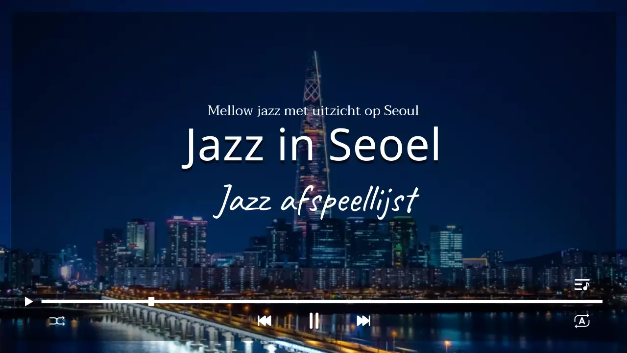 Seoul nachtzicht en rustgevende jazz