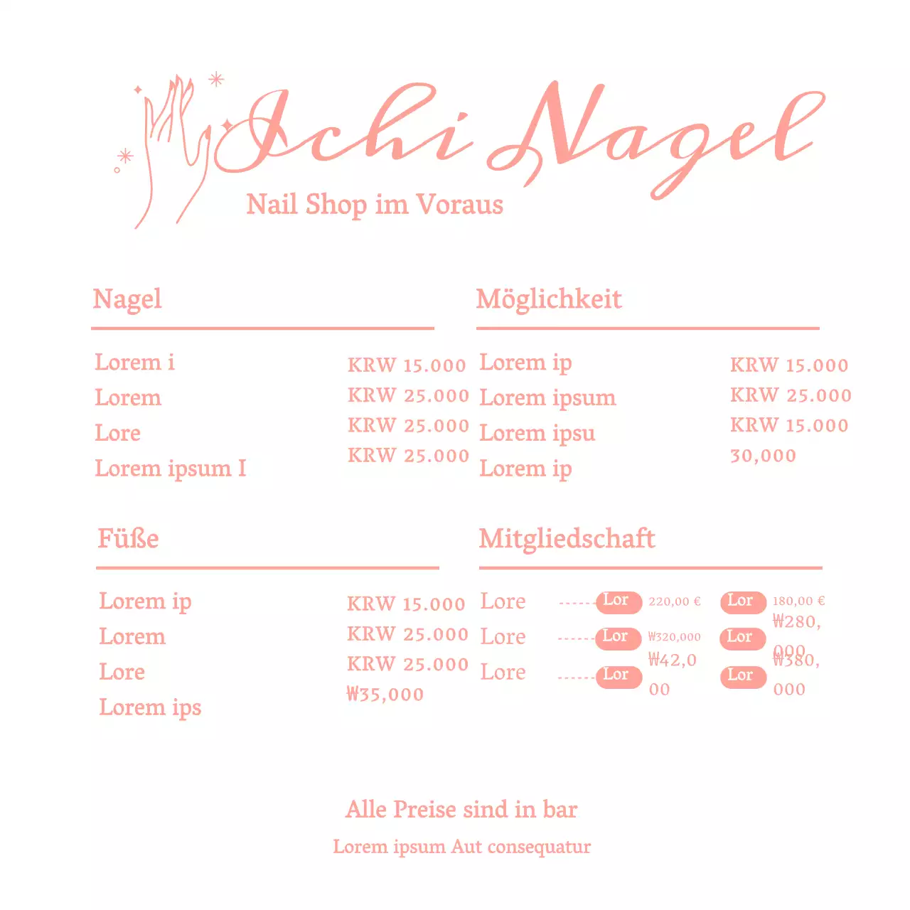 Pinke einfache Nagelstudio-Menü-Tafel Acryl-Ständer für Nagelstudio