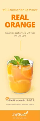 Gelbes Sommer-Orangeyde-Banner