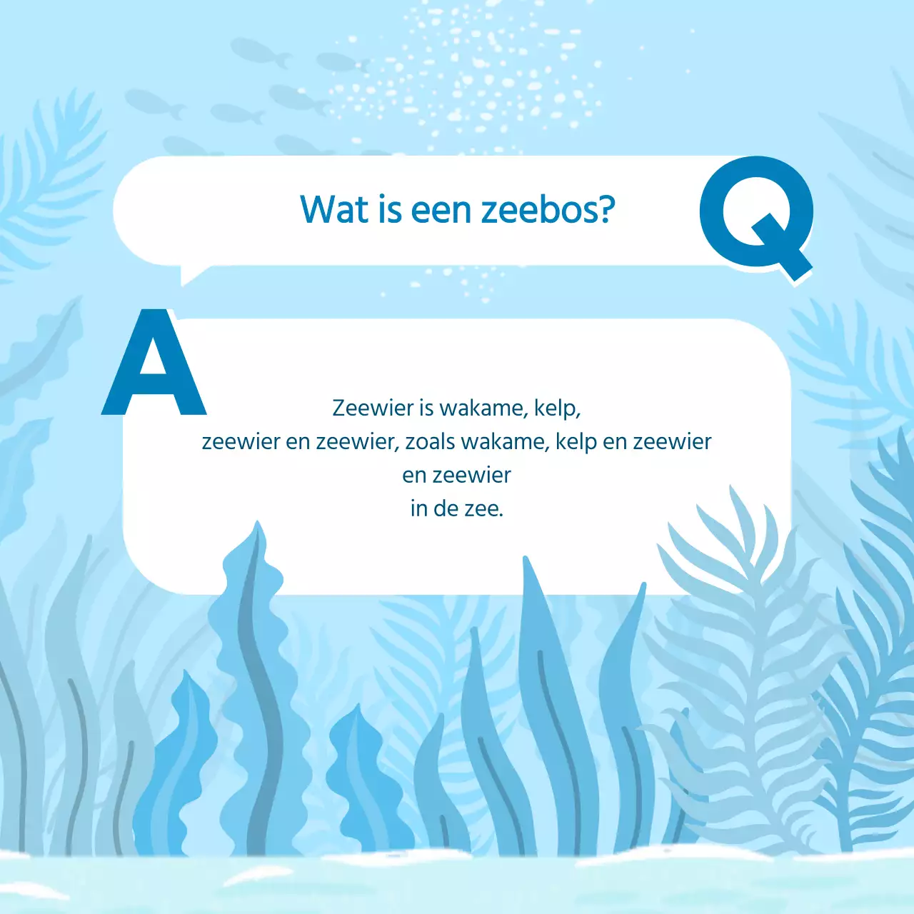 What's in the Sky Blue Sea Forest en Sea Food Day?