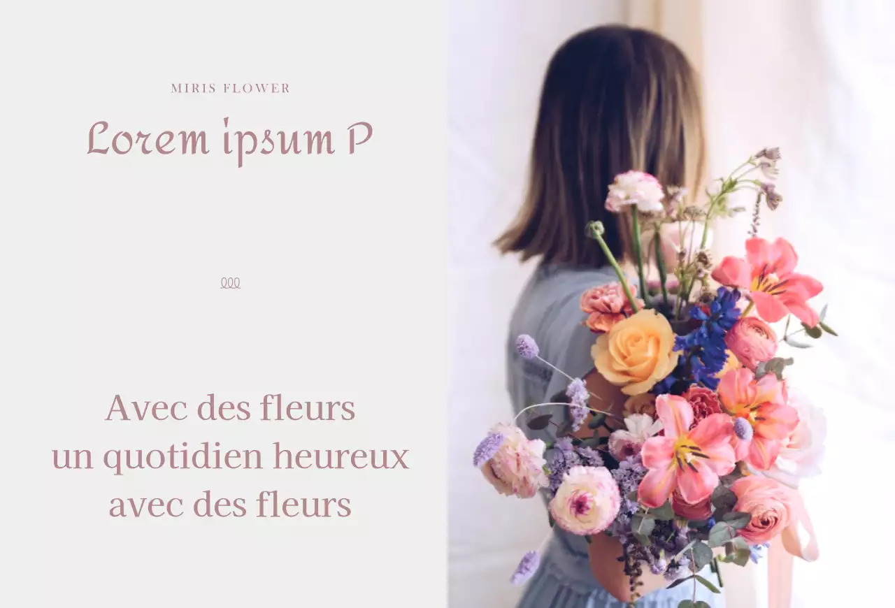 Photo Split Layout Florist en rose vintage
