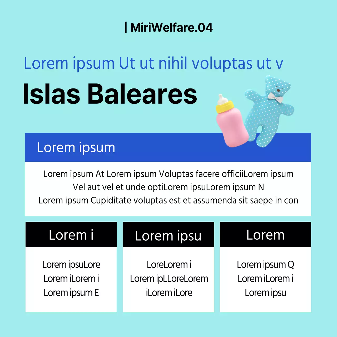 Icono en 3D con colores azul y azul claro Enmiendas sobre el bienestar de la empresa