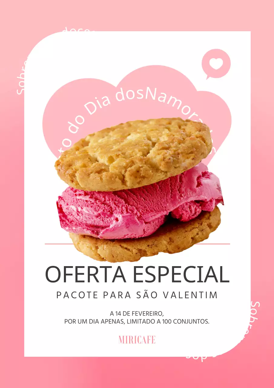 Promover um café com sobremesas cor-de-rosa para o Dia Branco