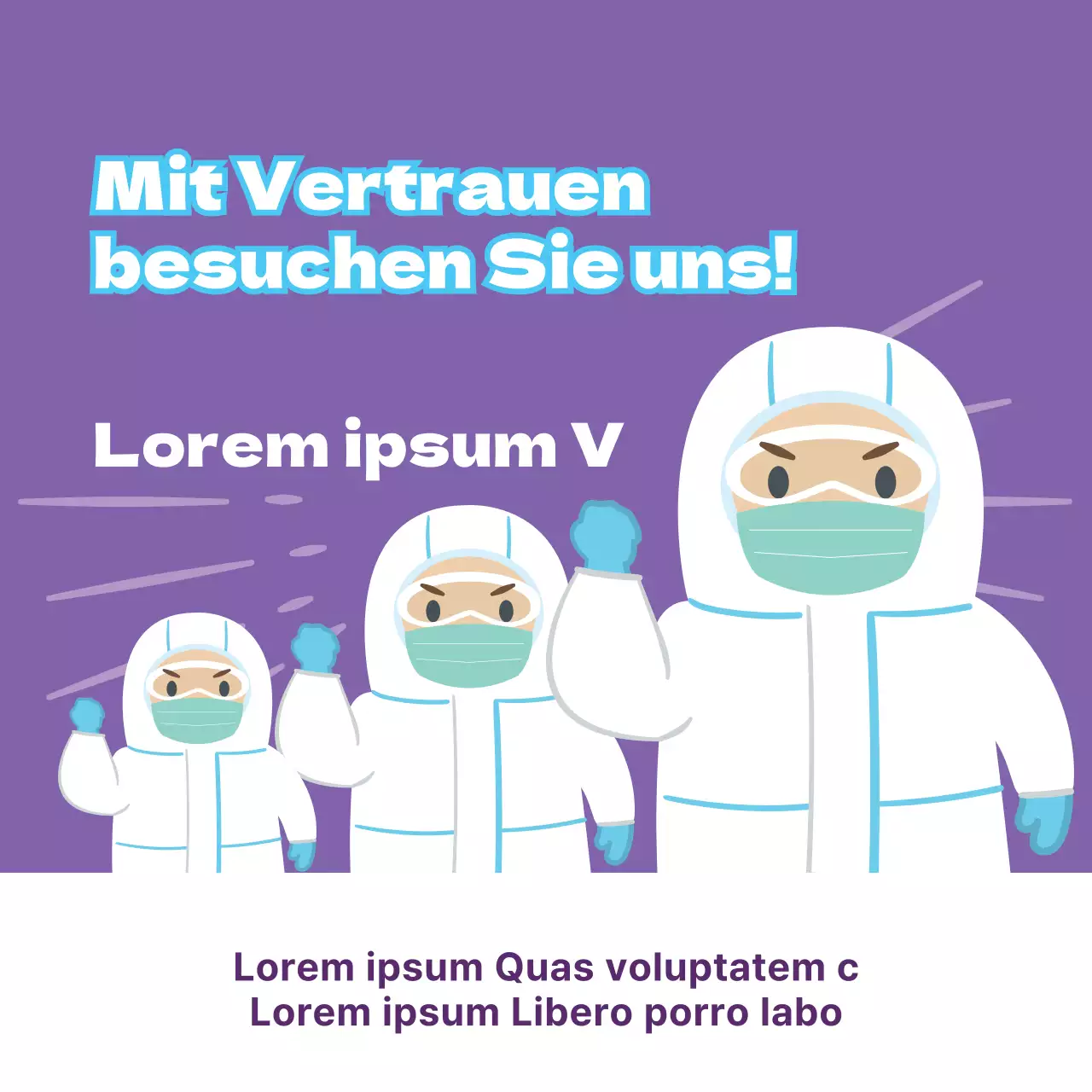 Lila Corona sicherer Besuch