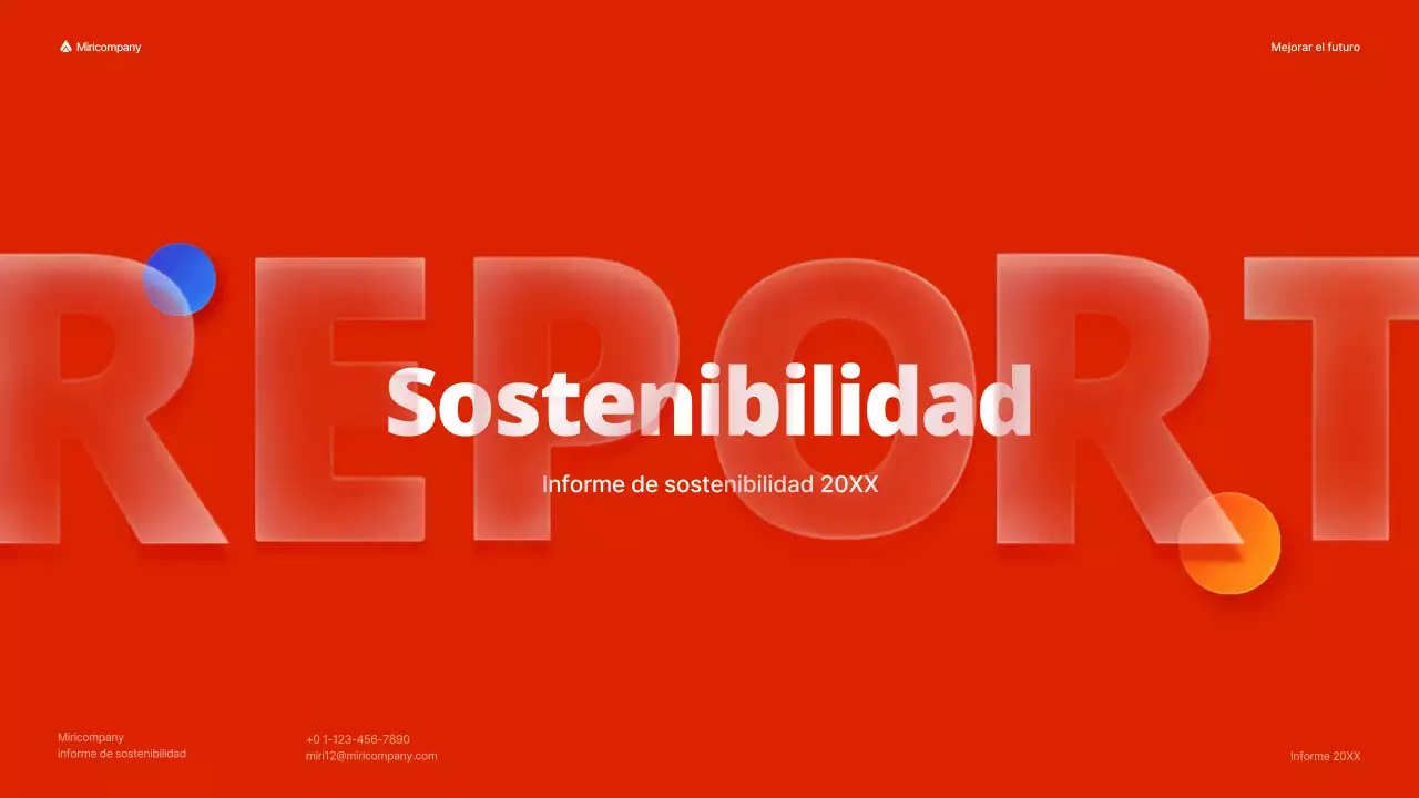 Informe ESG corporativo con un concepto rojo y colorido