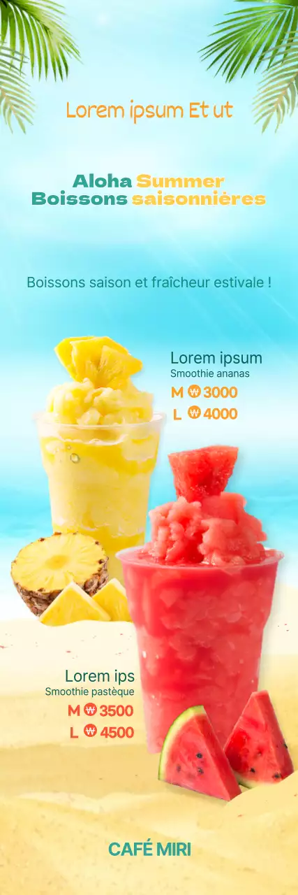 Rouge Jaune Smoothie Cool Summer CafeMenu Promotion Banner