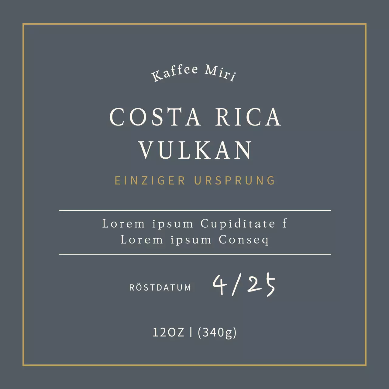 Aufkleber für Kaffeebohnen