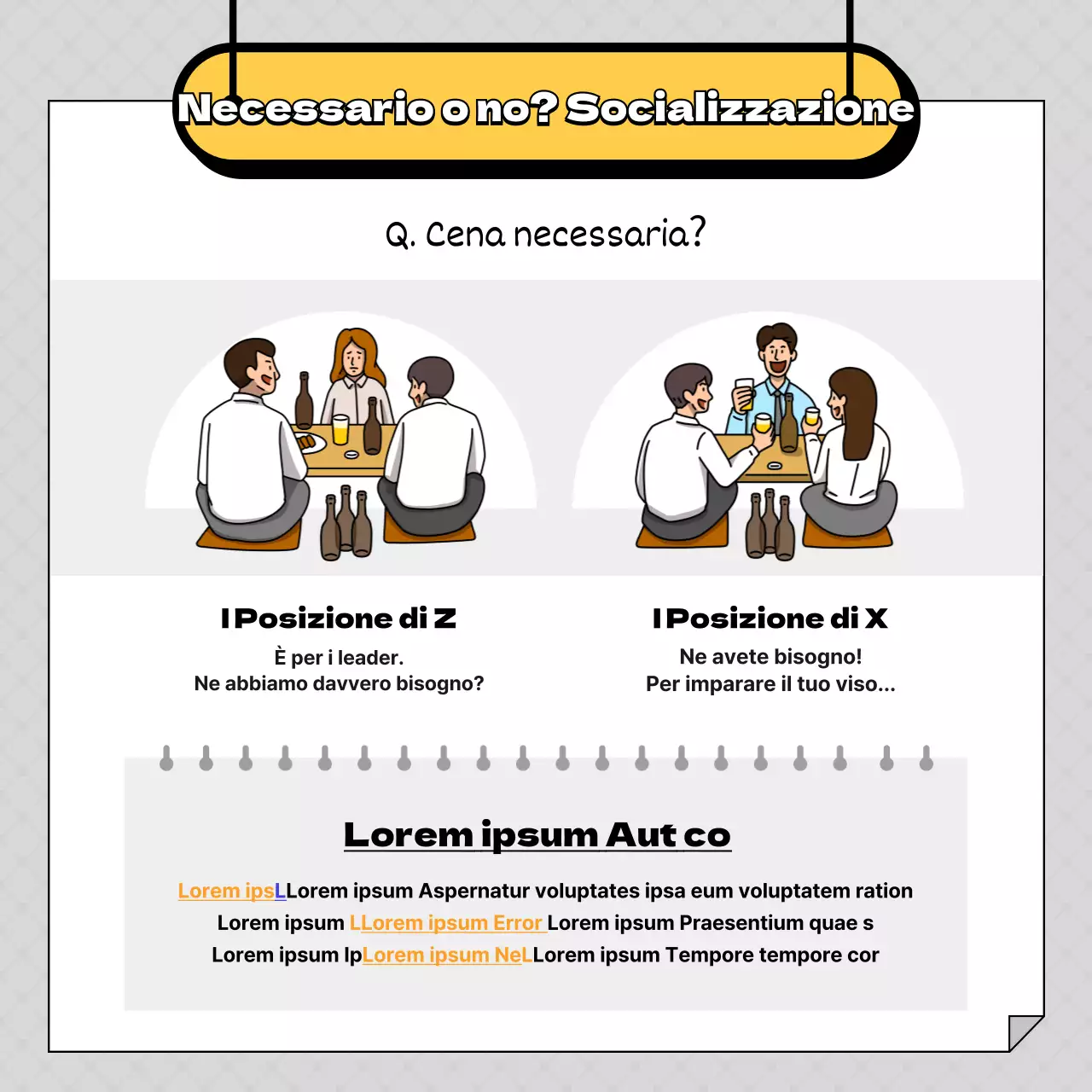 Un semplice post di intervista per lavoratori gialli e grigi