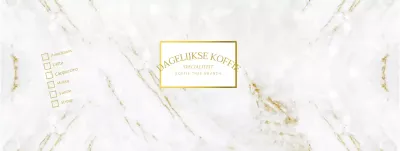 Marmeren patroon cafe drinken menu weergeven papieren cups