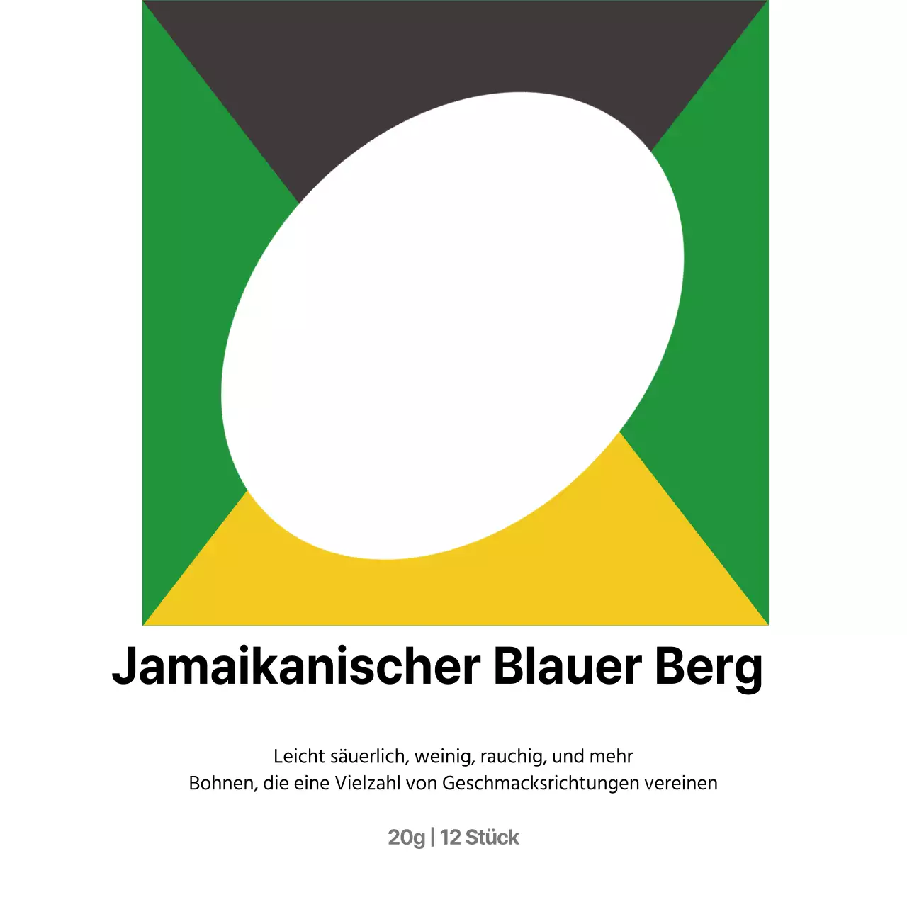 Einfaches Konzept Bohne Postkarte in grün und gelb