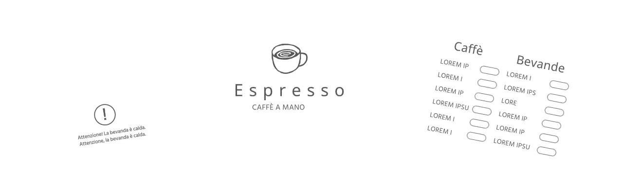 Simpatico portabicchieri con illustrazione del caffè