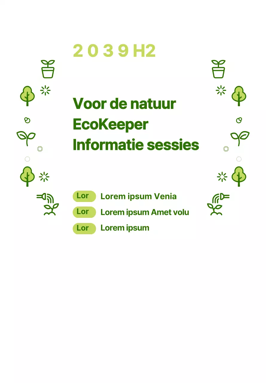 Eenvoudige natuur icoon combinatie stijl in groen en chartreuse Over de eco-stewardship briefing