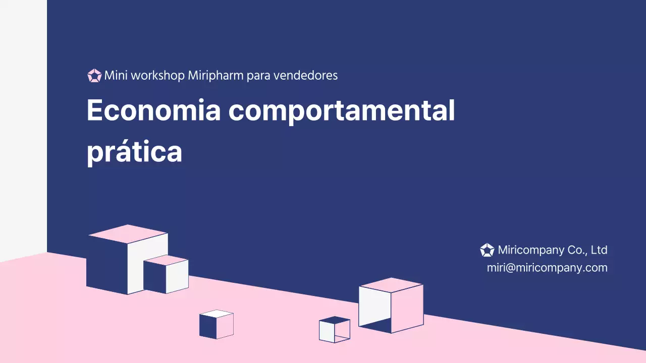 A economia comportamental no domínio da apresentação da formação de vendedores cor-de-rosa e azul-marinho