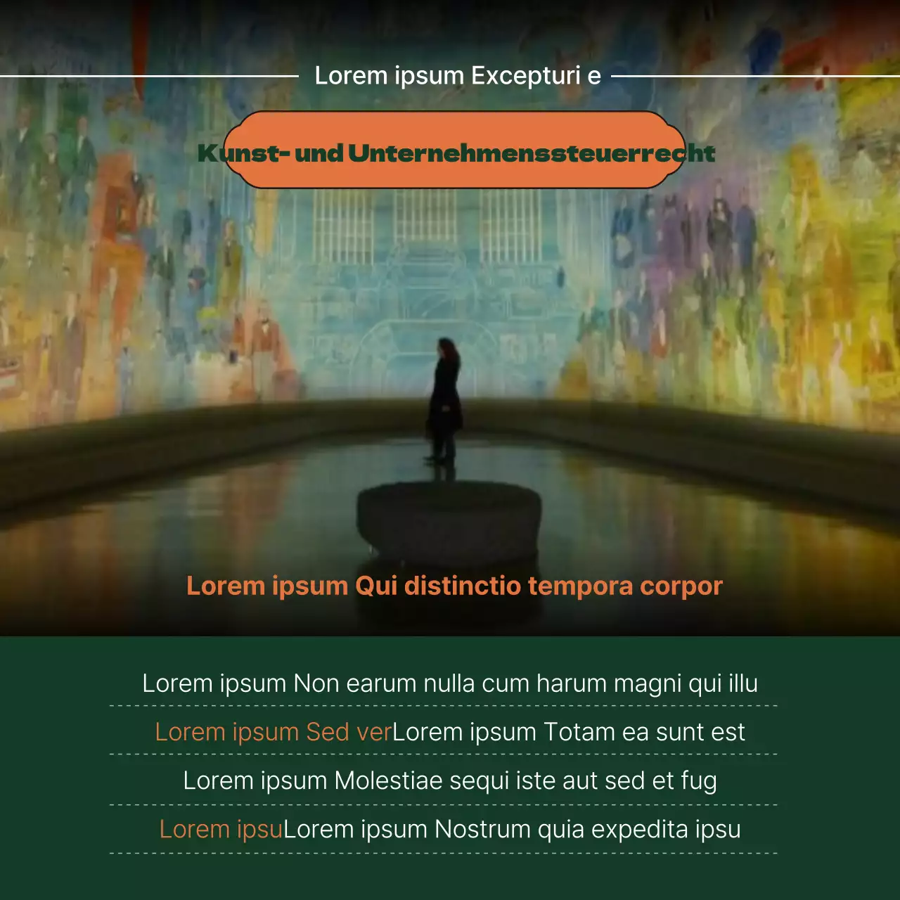 ArtTechs luxuriöse orangefarbene und grüne Kunstinvestitionen und Steuertipps