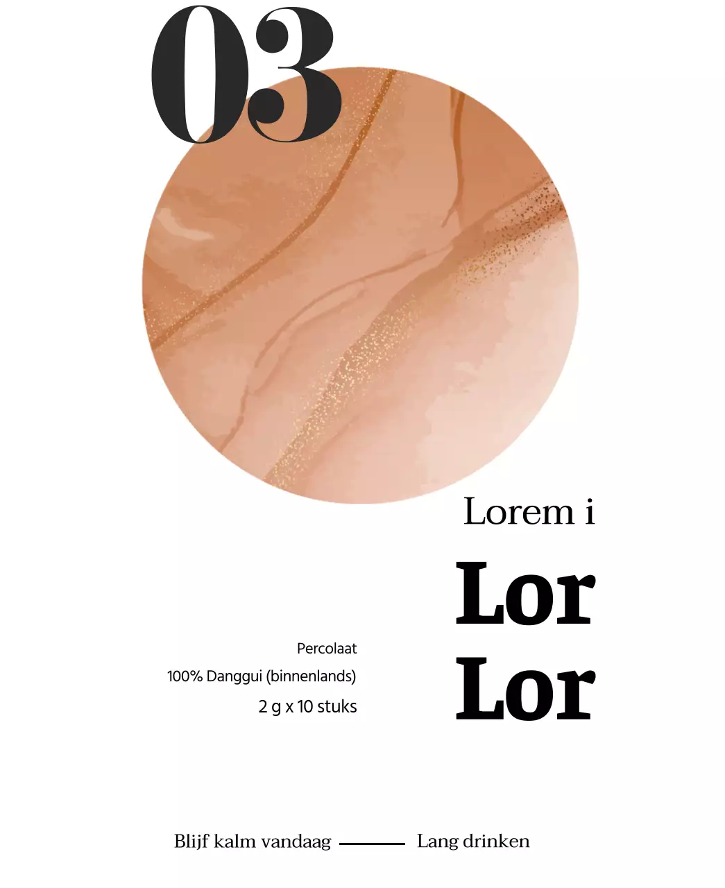 Traditionele danggui-theezakjes met een emotionele cirkelvormige afbeelding