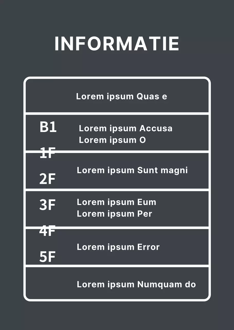 Witte Vloergids Transparante Poster