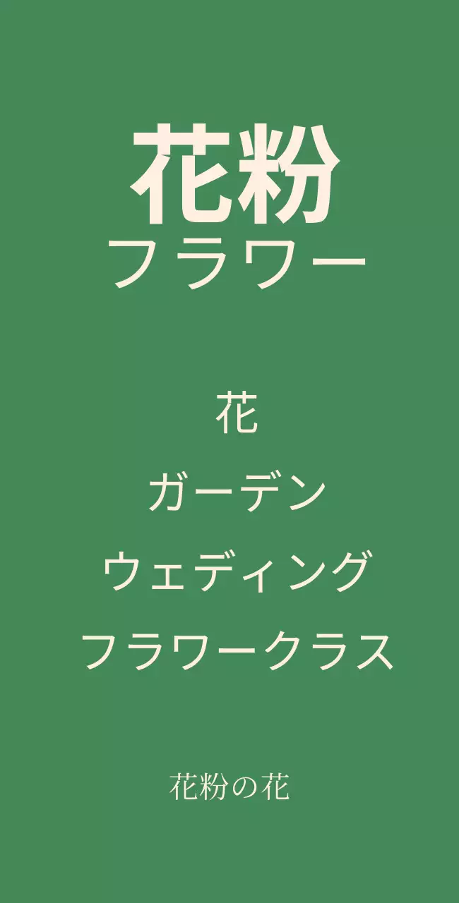 緑色の背景の植物イラストが描かれた花屋の入り口看板
