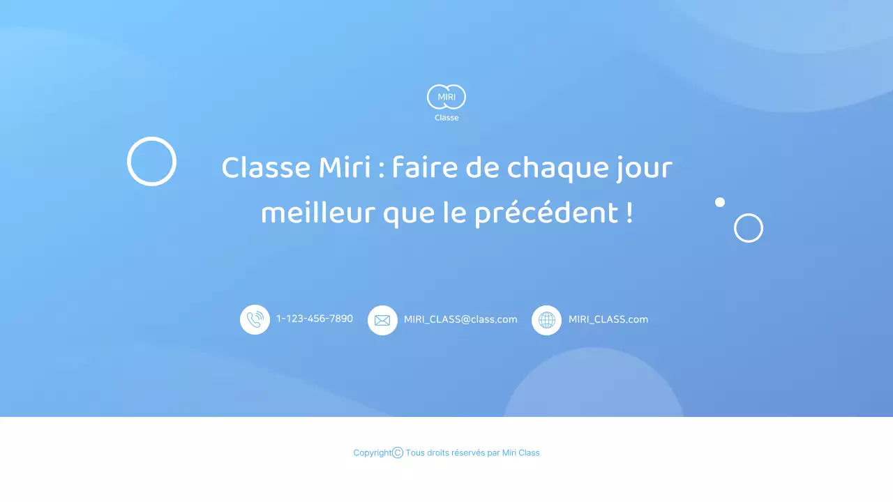 Présentation d'une proposition de services commerciaux avec une palette de couleurs bleu clair