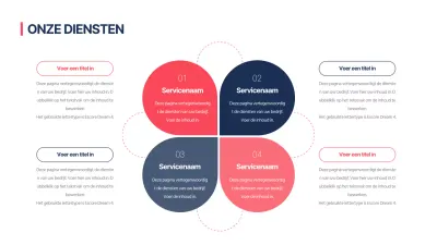 AGENDA ontwerp infographic met een strak concept in rood en marineblauw