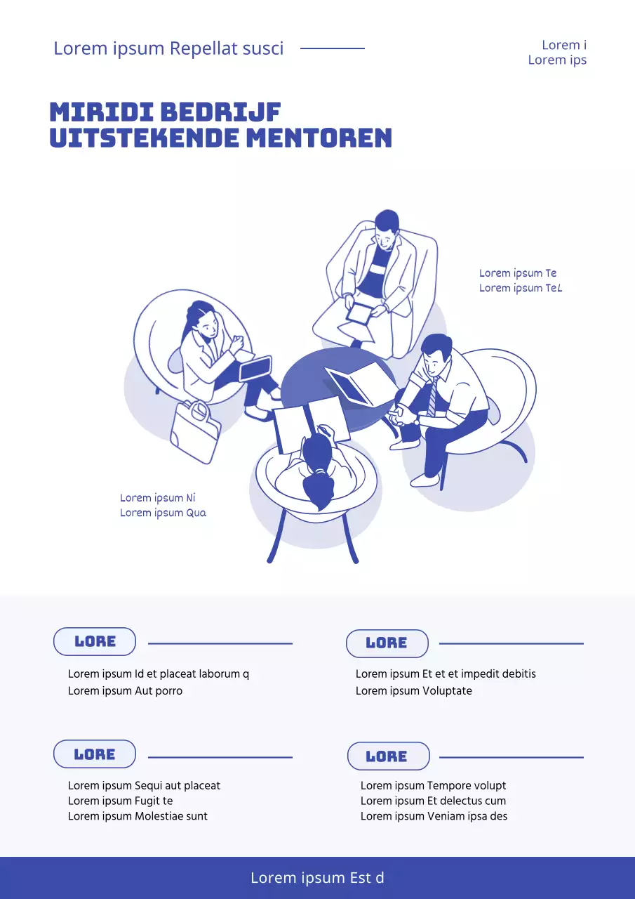 Blauwe, schone mentorbrief en mentoractiviteitenrapport