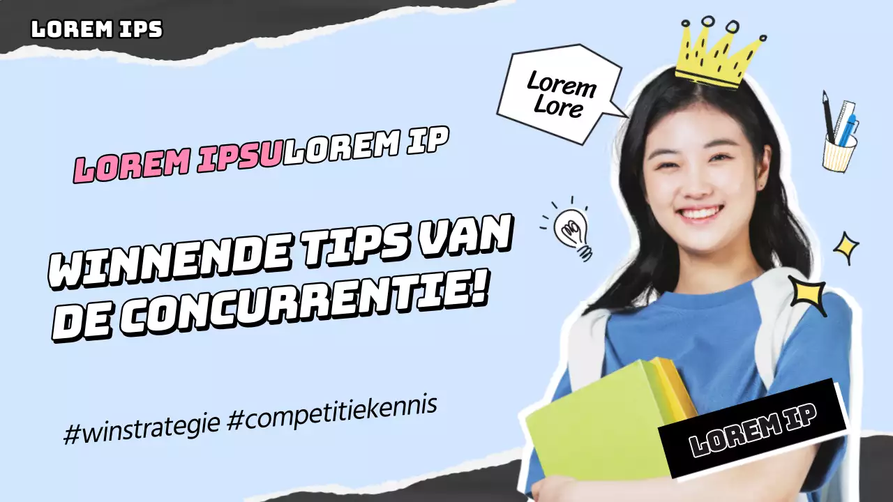 Lichtblauwe wedstrijd winnende tip grote YouTube miniatuur