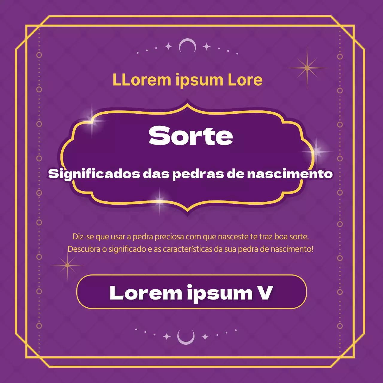 Carta de Tarot Púrpura Conceito Cartas de AniversárioNews Design