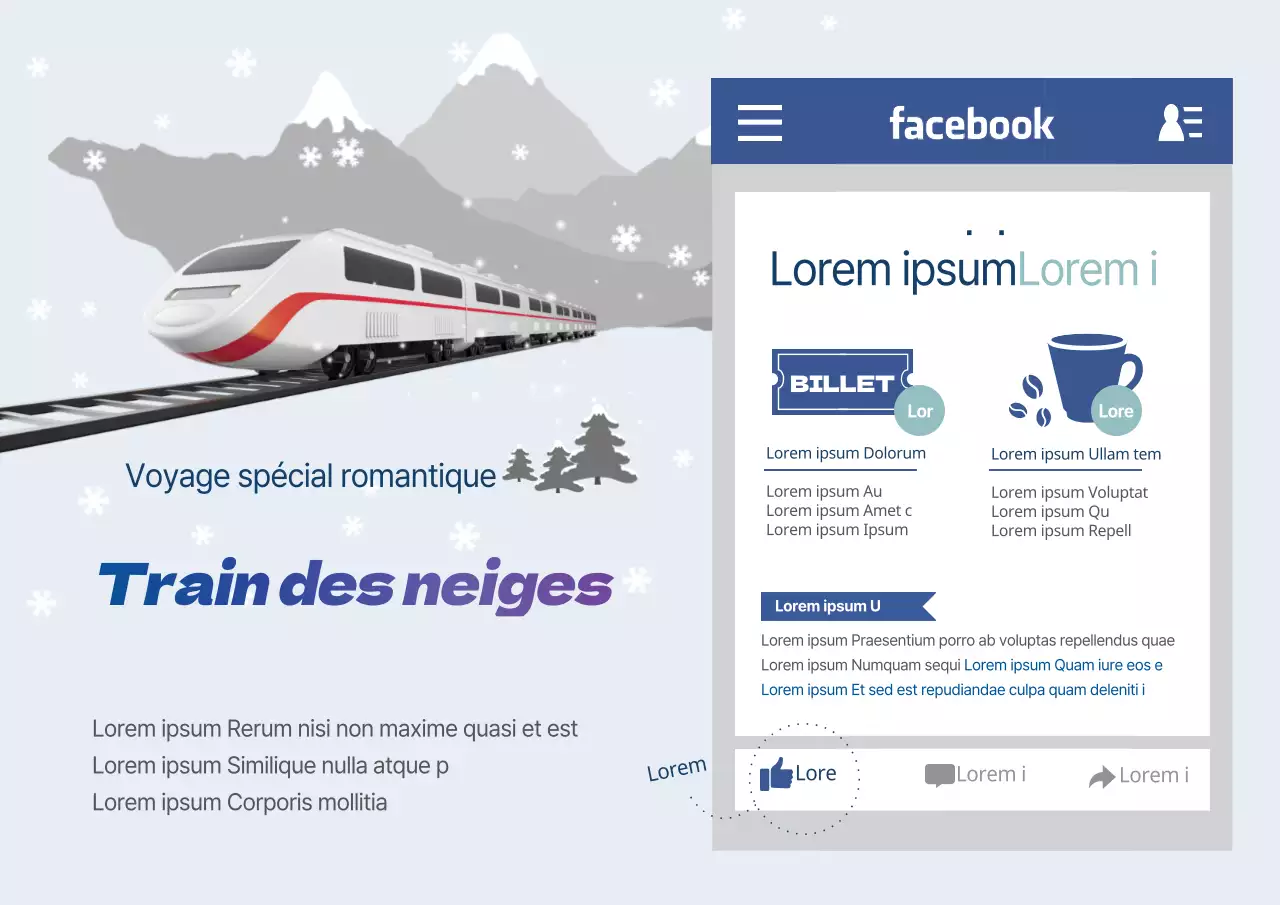 Train de flocons de neige