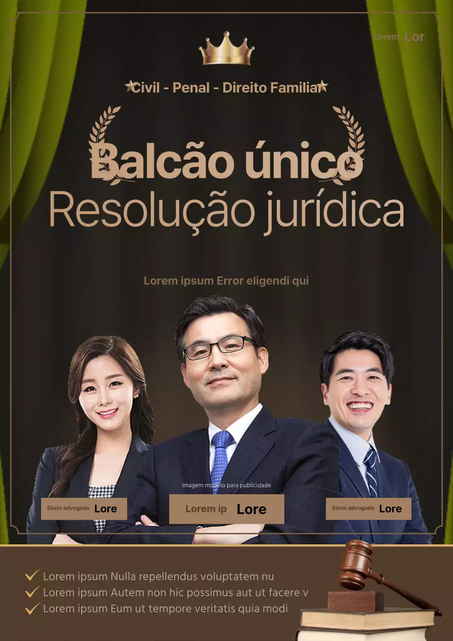 Promova o seu escritório de advogados com um aspeto castanho e profissional