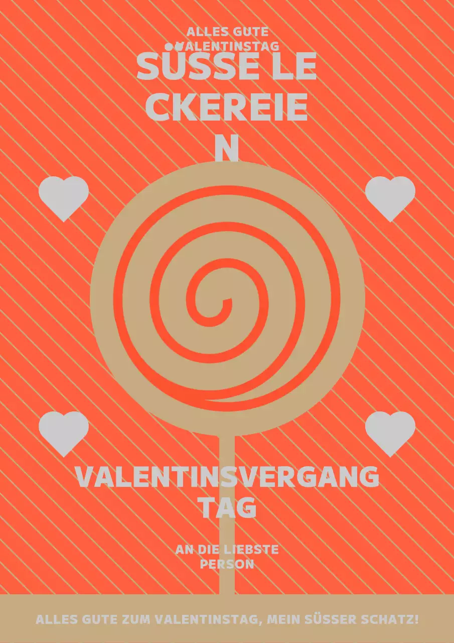 White Day in Orange und Beige