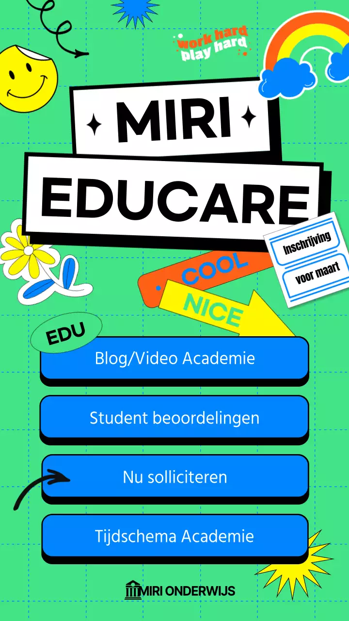 Een linkbriefje voor schoolpromotie met een notitieconcept versierd met groene stickers