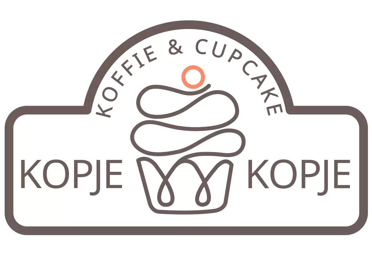 Schattig dessertcafé hoedje in bruin