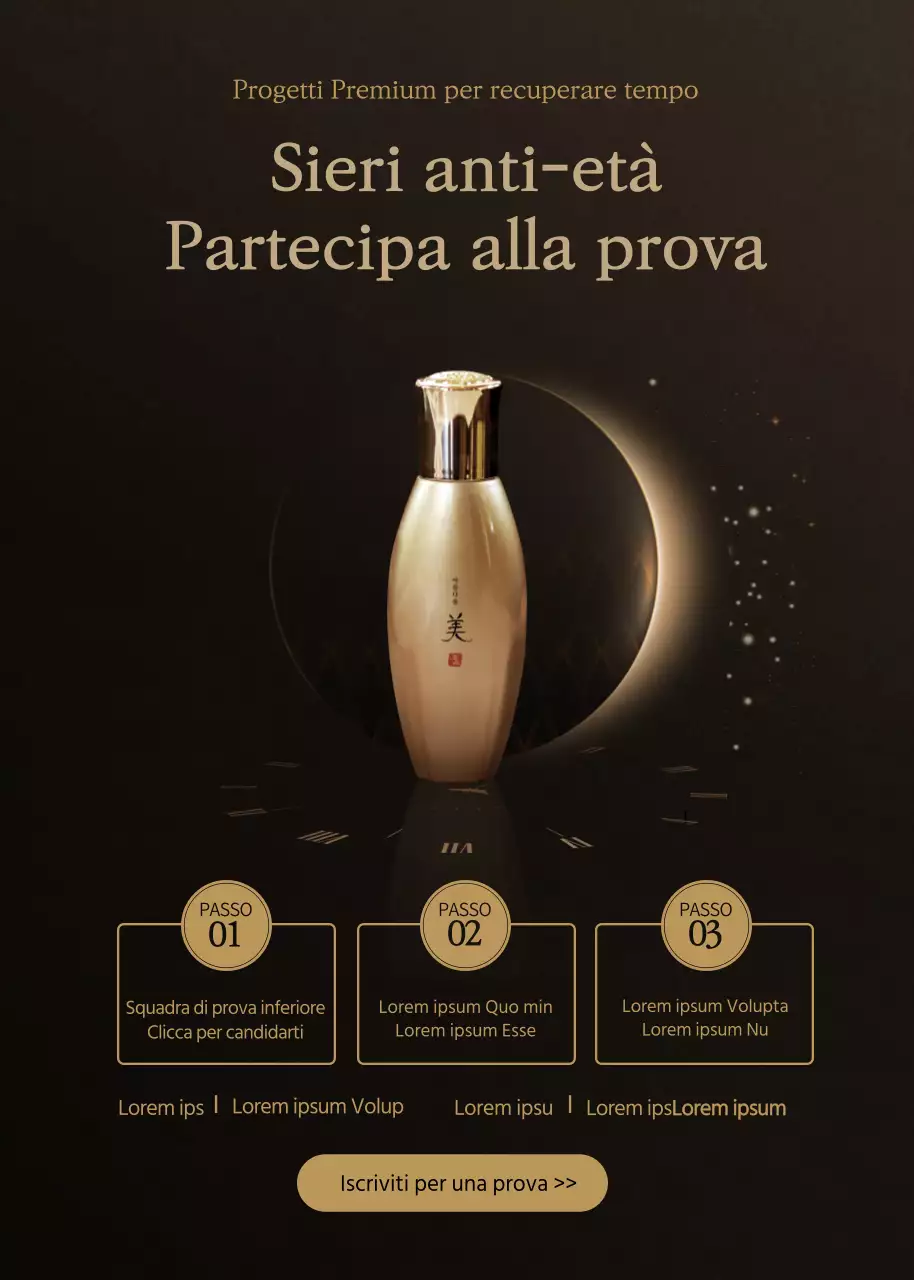 Gold Premium Anti-Aging Serum Experience Group Come applicare i cosmetici di bellezza