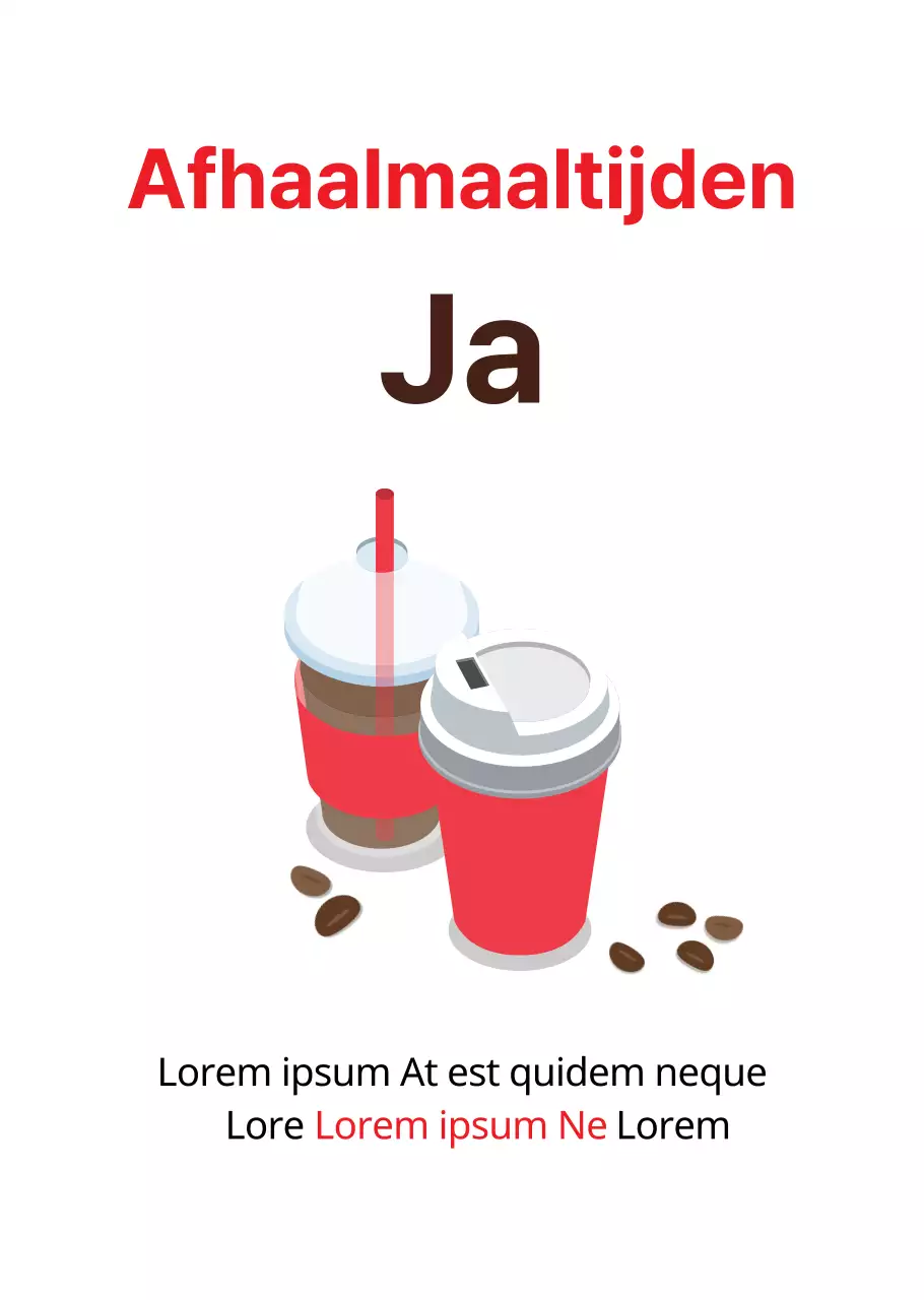 Afhaalmaaltijden in eenvoudige stijl