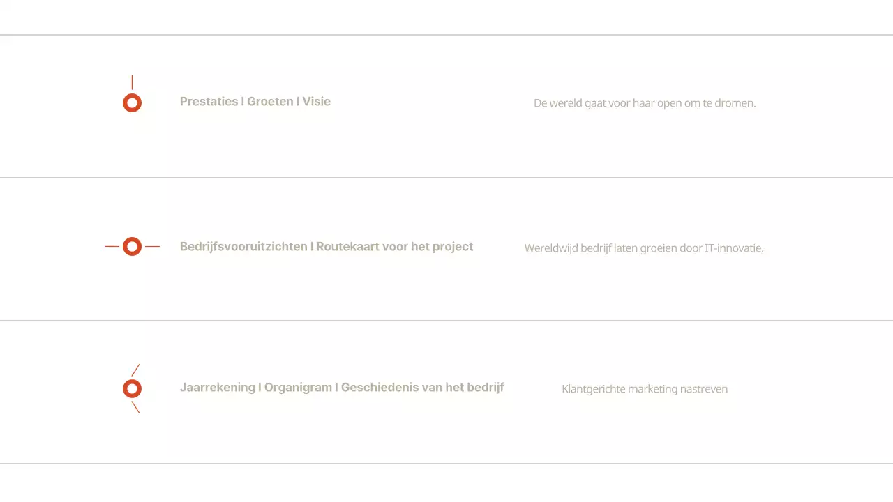 Zakelijk voorstel met bruinrode uitstraling