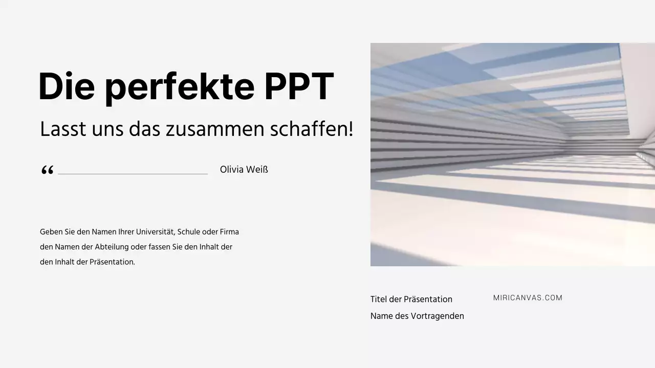 Saubere Präsentationen