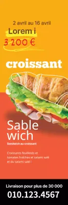 Mise en valeur de la photo jaune-orange Vente de sandwichs dans un restaurant soigné