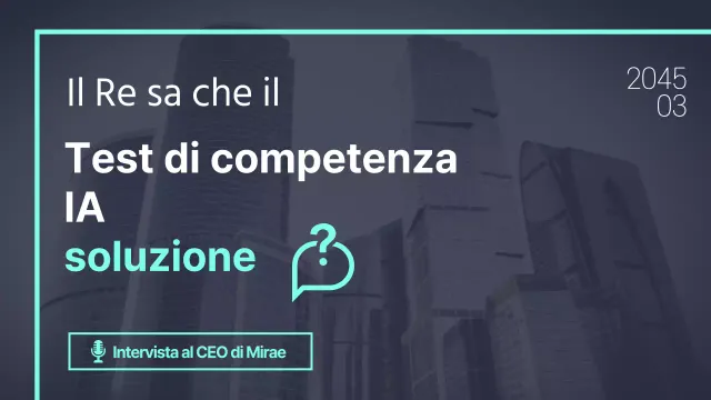 Miniatura YouVu a riquadro quadrato color menta del contenuto del test di competenza AI con sfondo blu navy