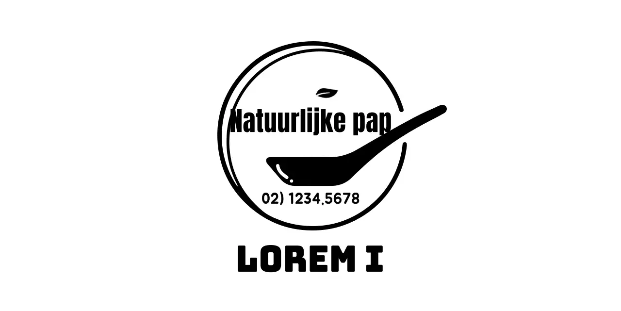 Nette lepel illustratie symbool logo stijl pap verpakking voor informatie en service in een speciaalzaak