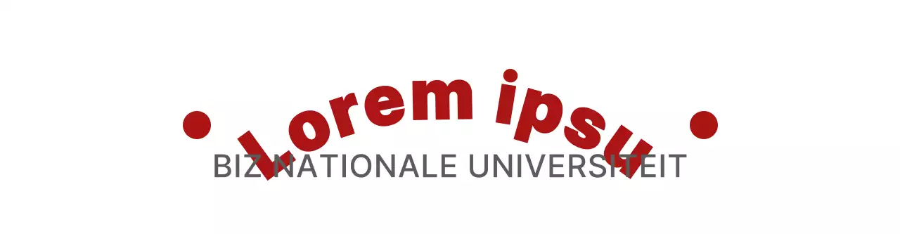 Eenvoudige, strakke tekstlogostijl in rood en grijs voor universitaire promoties