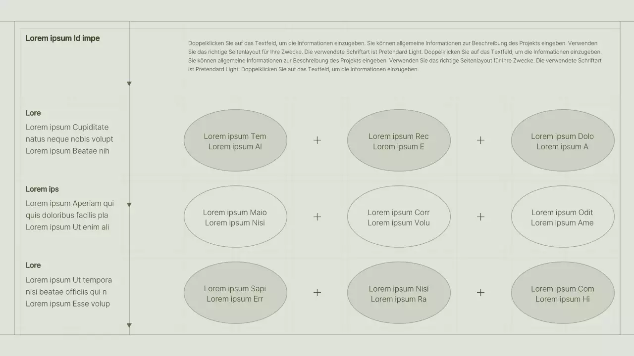 Portfolio eines Content-Vermarkters mit grünem, einfachem Gitterkonzept