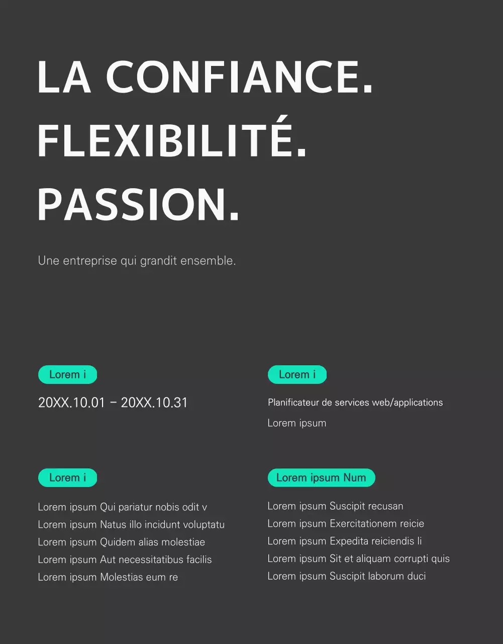 Poste de travail simple et épuré aux accents bleu menthe