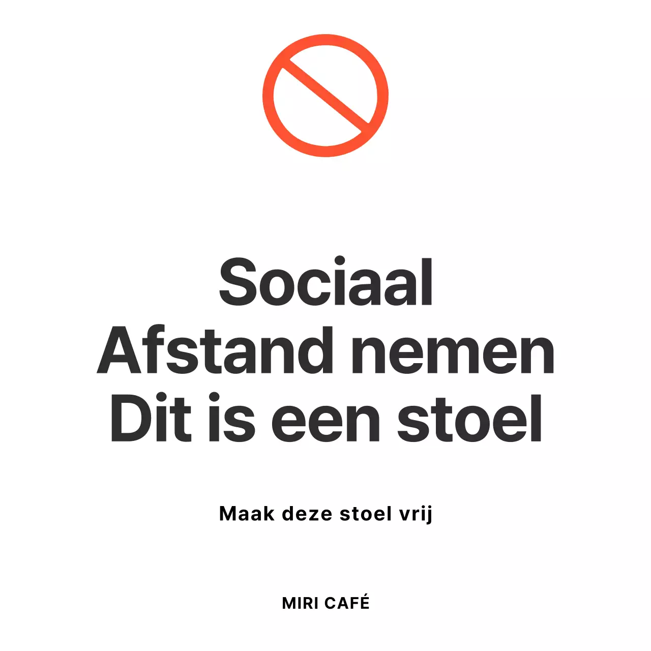 Eenvoudige acrylaatstandaard voor sociale afstandsborden