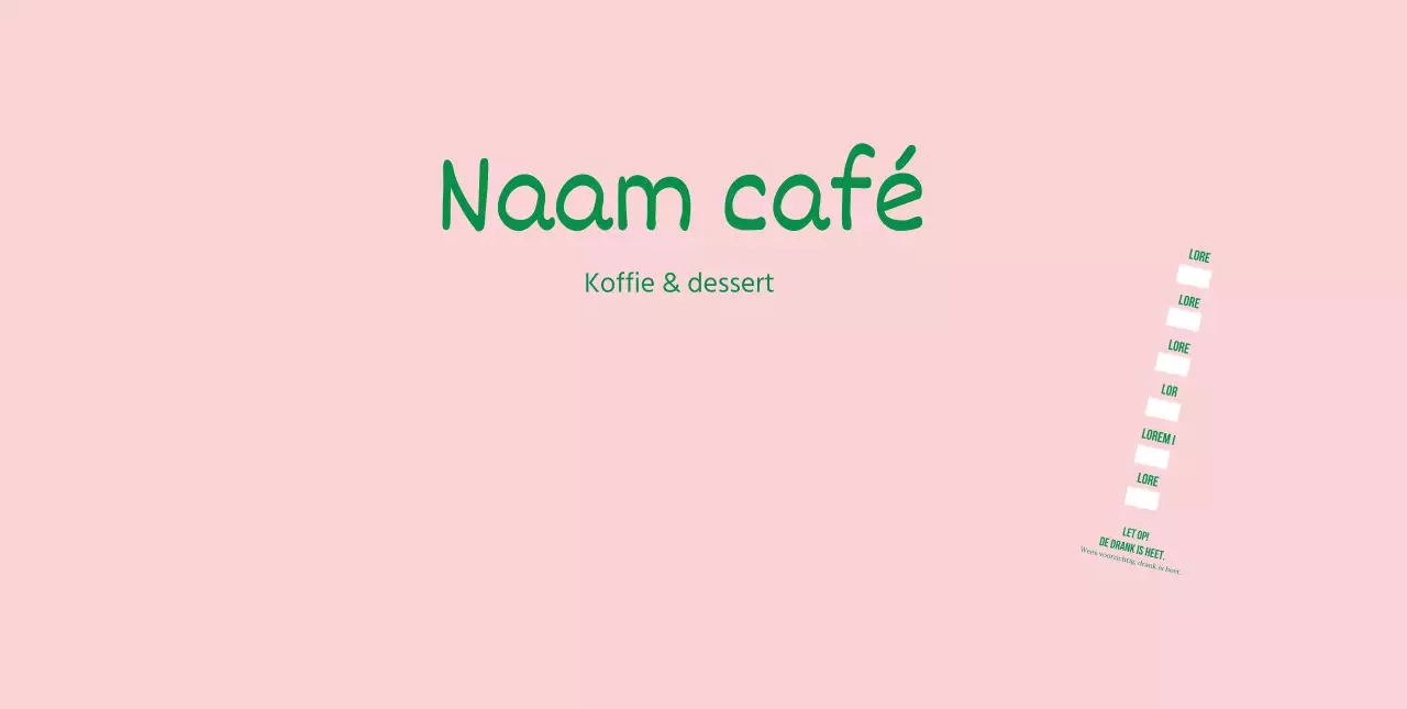 Roze Groen Nette Engelse letters