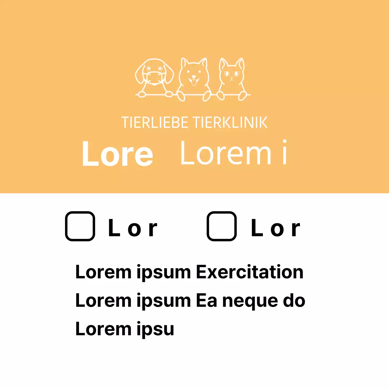 Yellow Simple Tierärztliche Versorgung