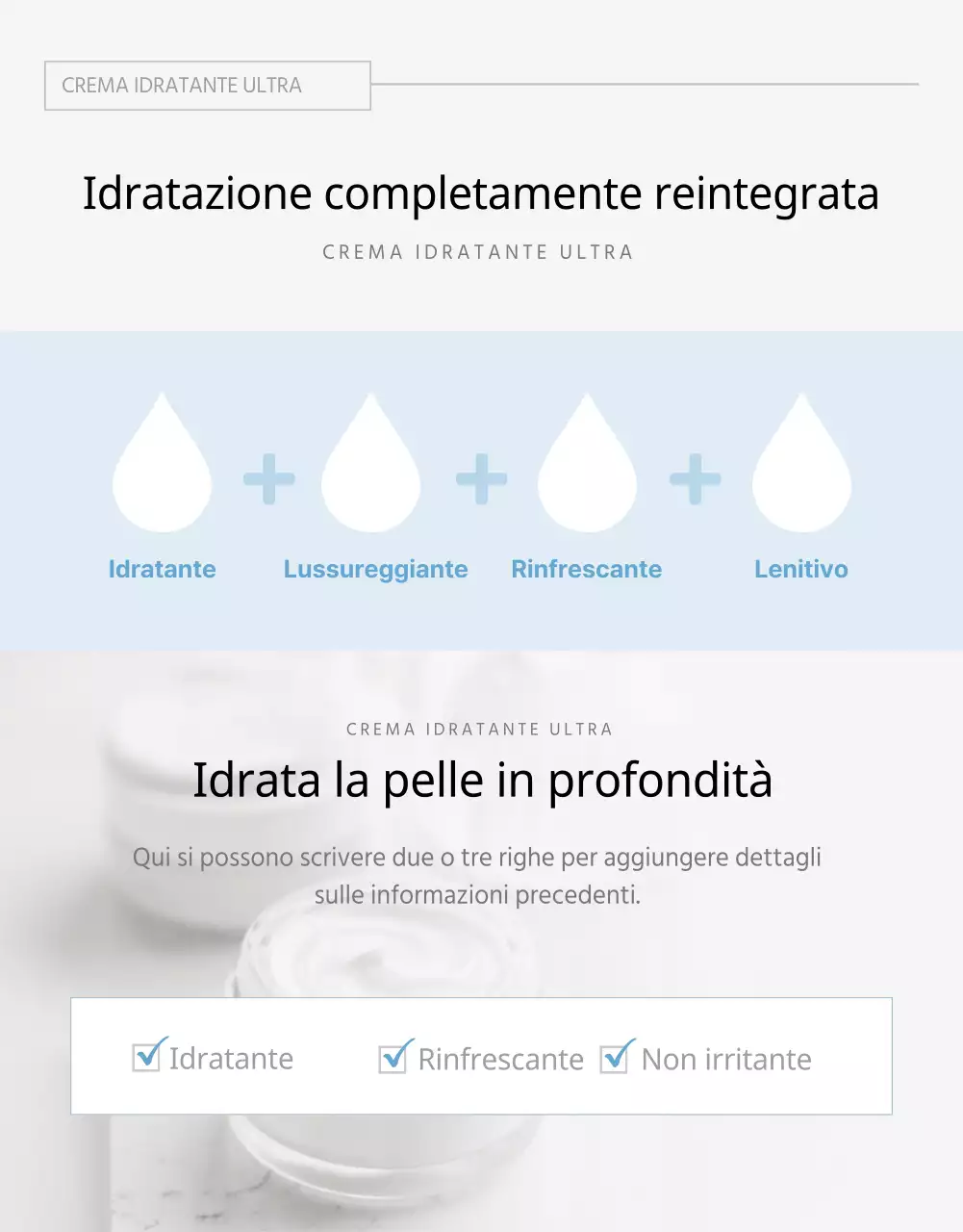 Pagina dettagliata dei cosmetici