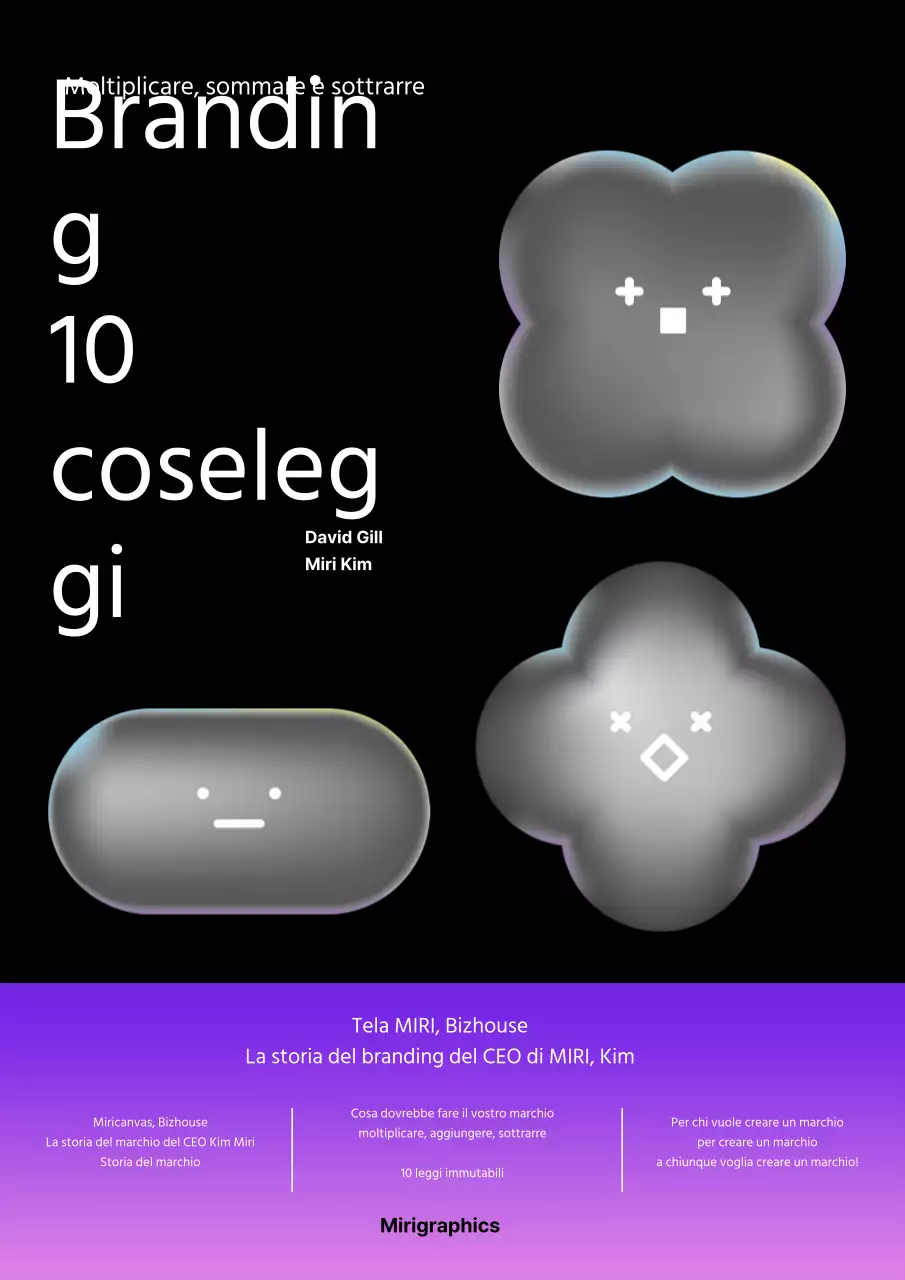 Nero Porpora Illustrazione di carattere semplice Branding