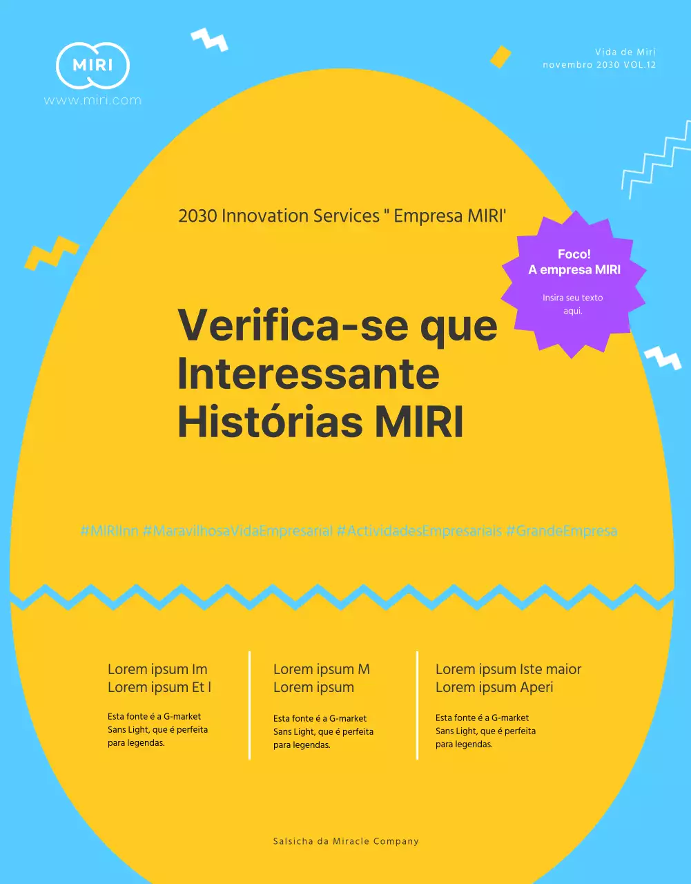 Boletim informativo colorido sobre a cultura da empresa
