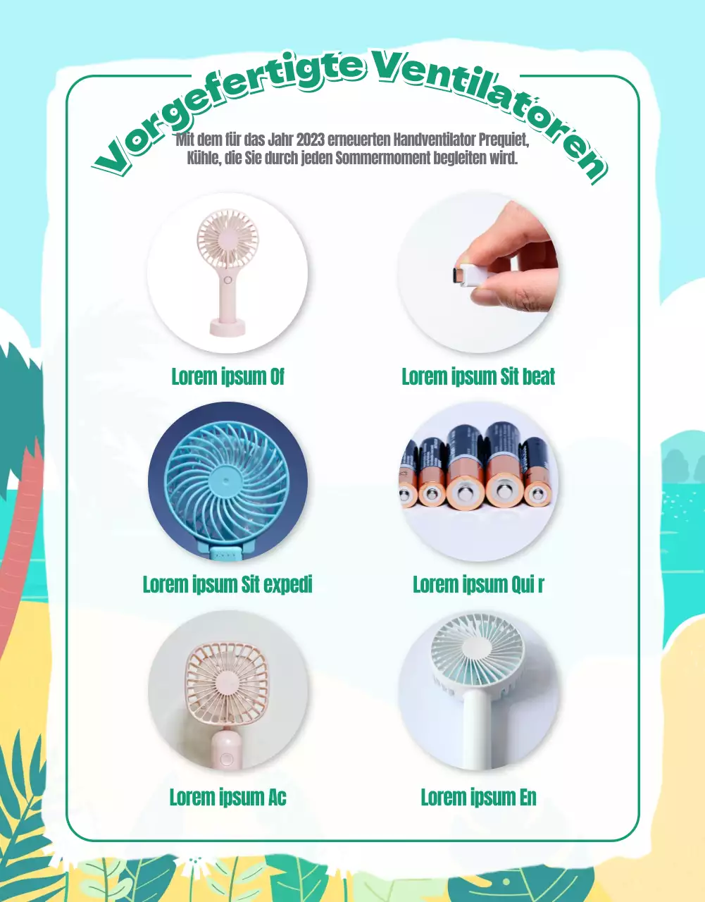 So nutzen Sie den grün-blauen Sommer-Mini-Ventilator für mehr Komfort